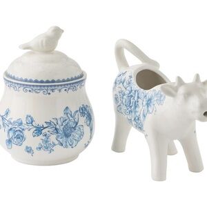 🏷️• Special Sale!•🏷️l The Pioneer Woman Agatha Blue Sugar & Cow Creamer Set